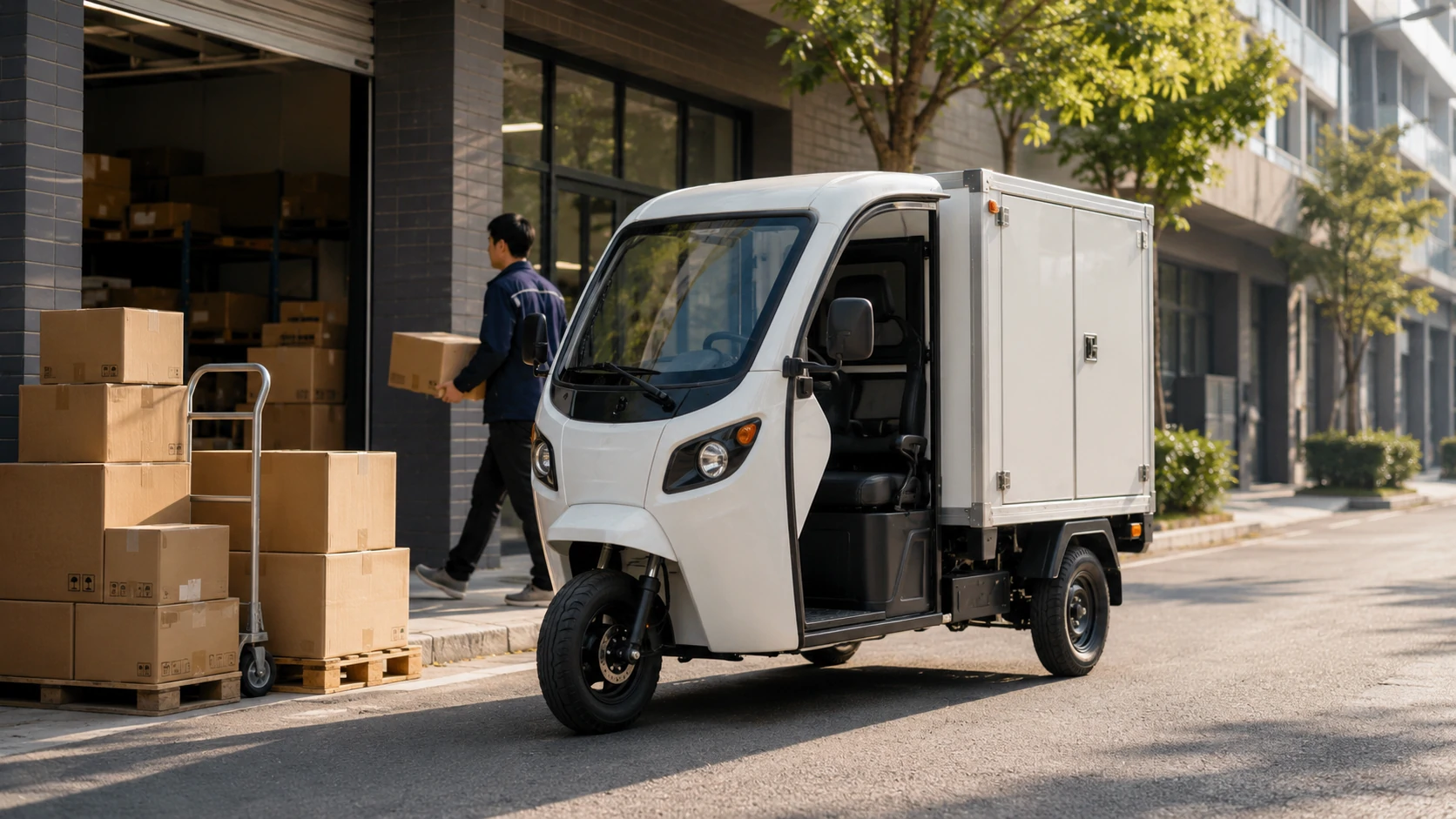 Cargo electric tricycle lithium battery solution for last-mile delivery